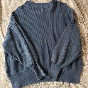 Women's Ribbed Sweater - Blue